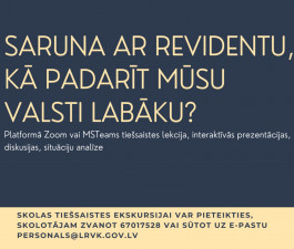 Aicinām pieteikties skolēnus un studentus tiešsaistes ekskursijai Valsts kontrolē